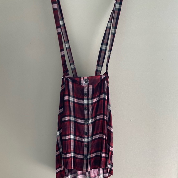 Torrid Mini Challis Plaid Skirtall overall skirt size 1 - Picture 2 of 5